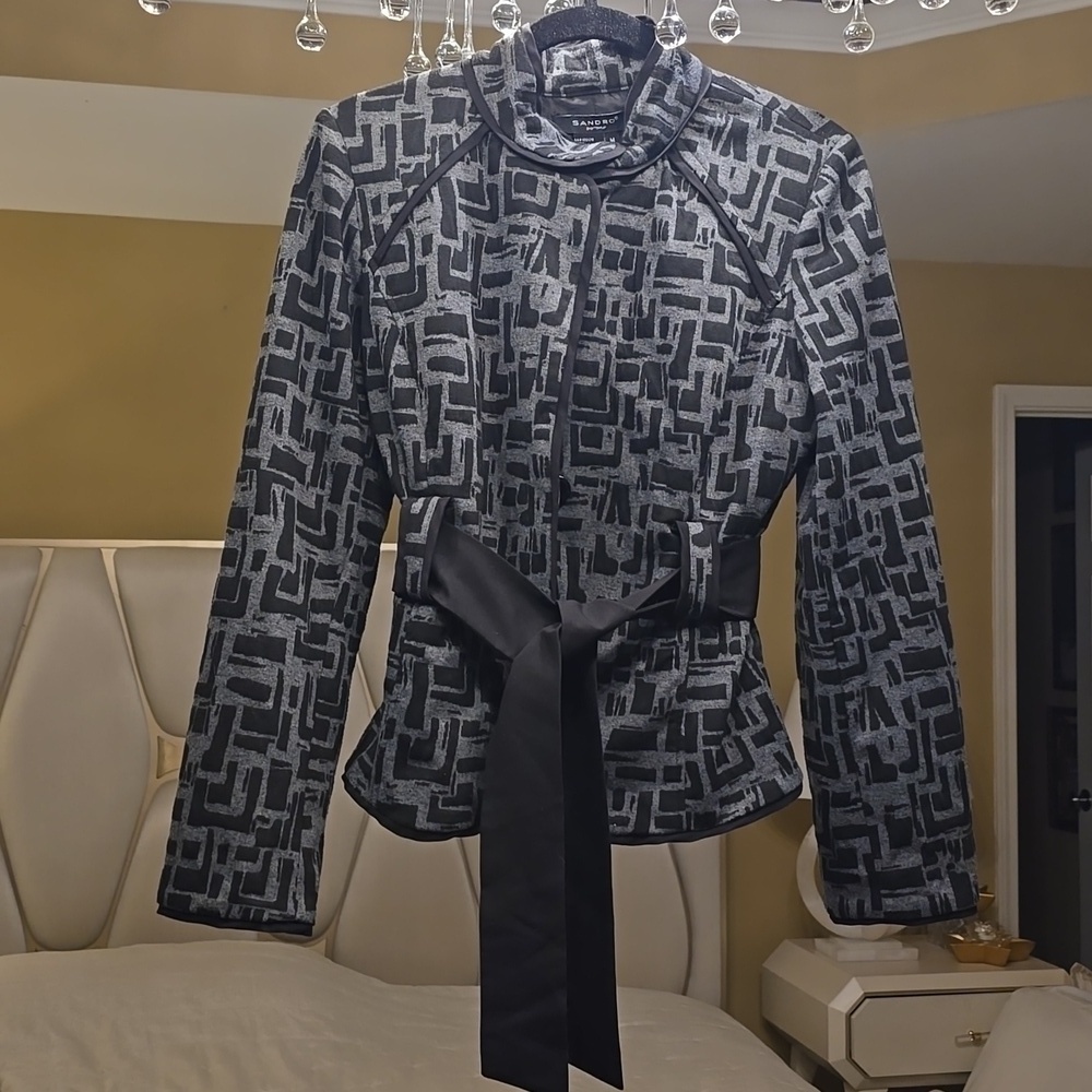 Sandro Black Sportswear Jacket Size M